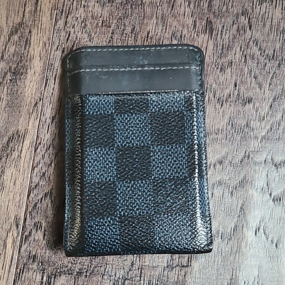 Louis Vuitton Pince Card Holder With Bill Clip Damier Graphite Graybar
